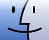 The Finder app icon on a Mac